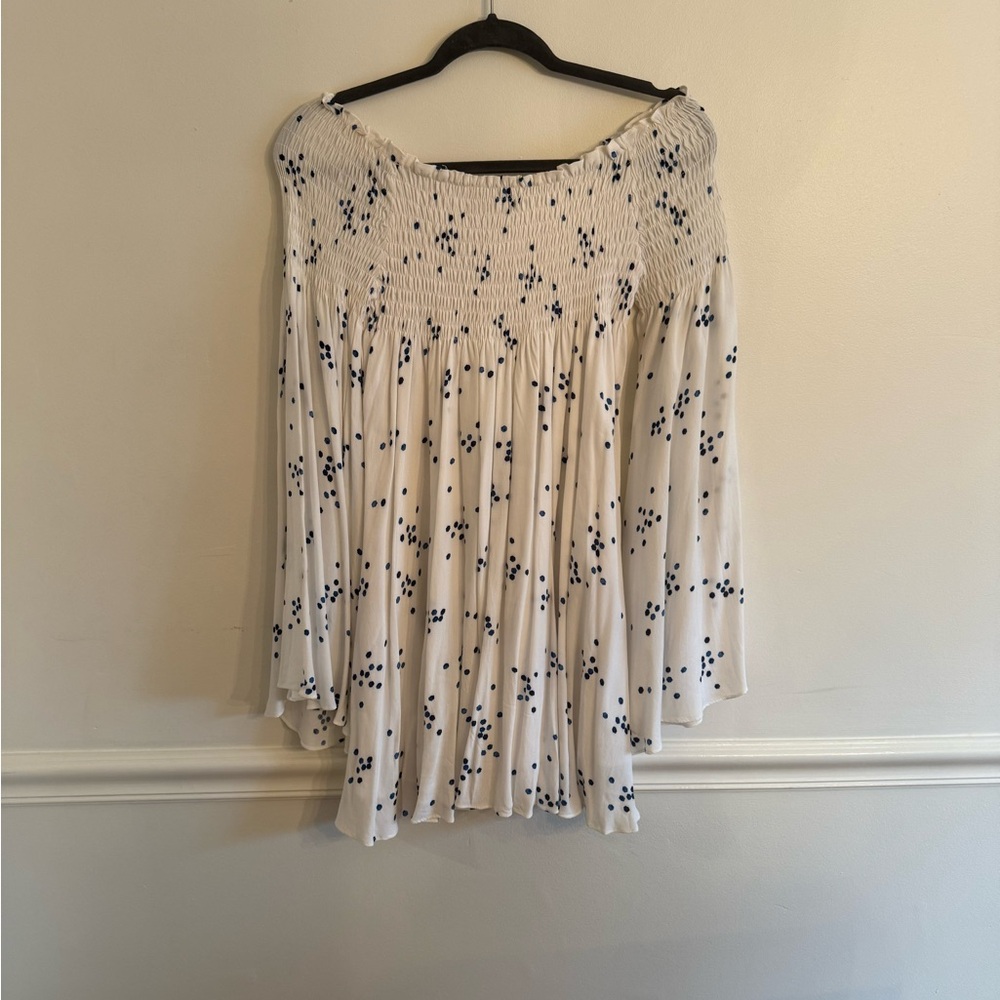 Olivaceous White and Black Mini Dress